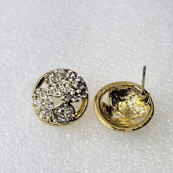 Small Crystal Round Earrings - Picture 7 of 9